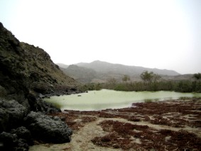 Volcanic lagoon at Erafile, south of Foro
