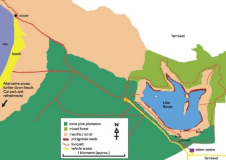 Map of Lago di Baratz and surrounding area